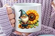Gnome Sunflower Sublimation PNG, an Illustration by Pixels.Craft (Thumbnail 4 of 7)