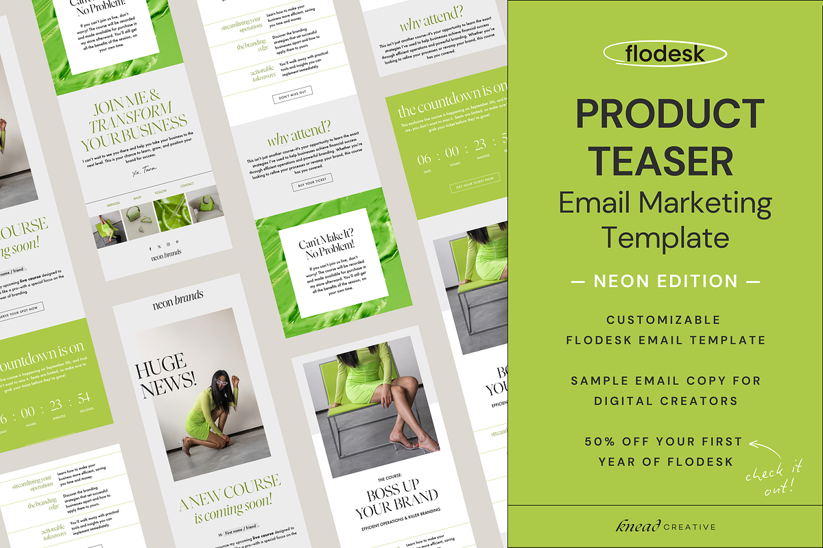 Product Tease Flodesk Email Template, an Email Template by Knead Creative (Photo 1 of 6)