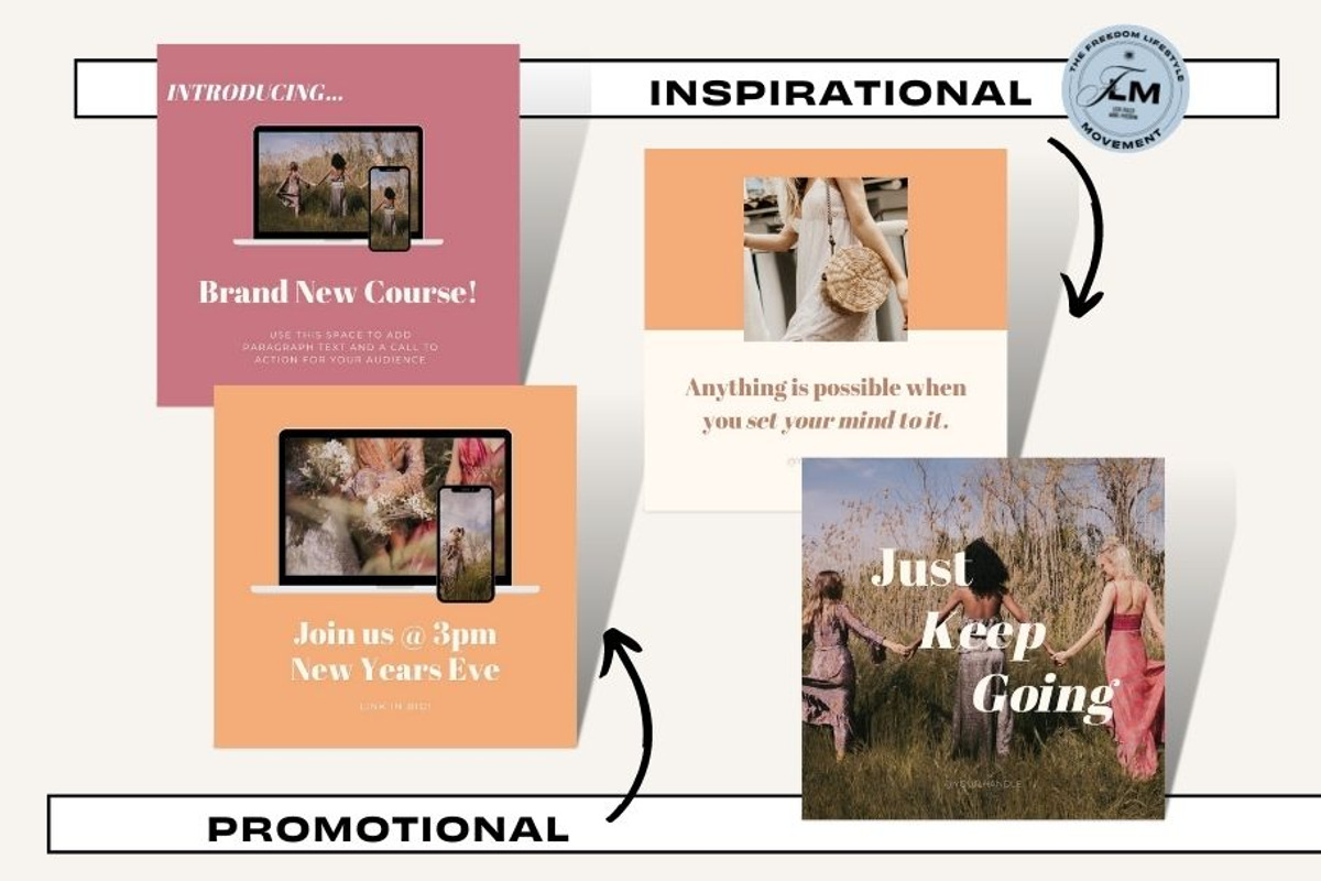 Engagement Post - Pink Boho, a Social Media Template by Freedom Business Shop (Photo 4 of 11)