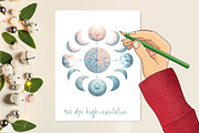 Watercolor Boho Sublimation Clipart, an Illustration by CreationArt (Thumbnail 2 of 6)