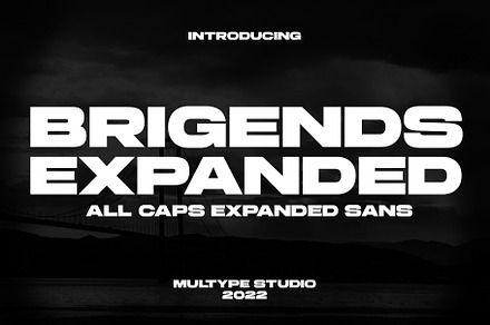 Brigends Expanded Font, a Sans Serif Font by Multype Studio