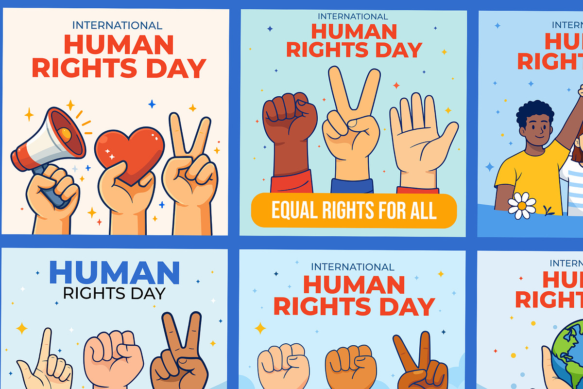 Human Rights Day Collection, a Seasonal Illustration by Design.wala (Photo 3 of 4)
