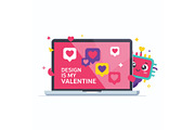 Cute Valentine Lifestyle TShirt Set, a Seasonal Illustration by Designer_Momina (Thumbnail 17 of 21)