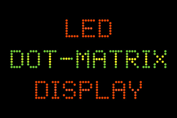 LED Dot-Matrix Display Font preview 5