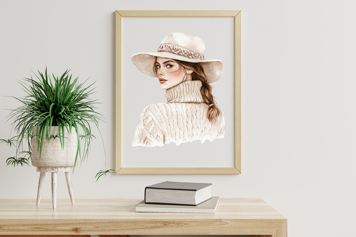 Watercolor Cozy Neutral Winter Clipa, an Illustration by Libby Wishes (Photo 7 of 9)