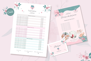 Nail Salon Promo Canva Templates, a Marketing Template by PaolaroiDesign