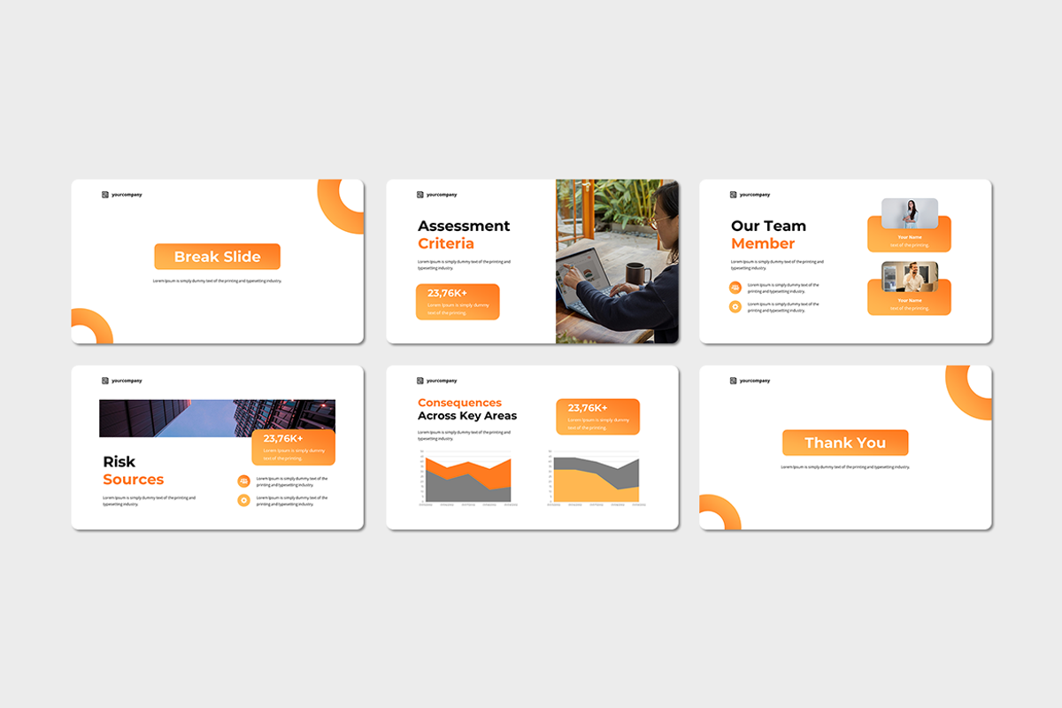 Risk Management PowerPoint Template, a Presentation Template by QR Design Studio (Photo 3 of 3)