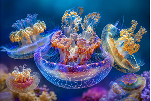 A dazzling array of glowing, an Animal Photo by ZinetroN