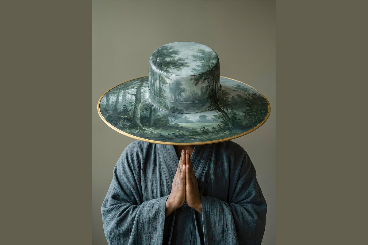 Landscape Painted Hat Portraits, a Decorative Illustration by StockVerse Creative (Photo 2 of 4)