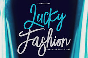 Lucky Fashion Brush Font, a Script Font by Cruzine (Thumbnail 7 of 7)