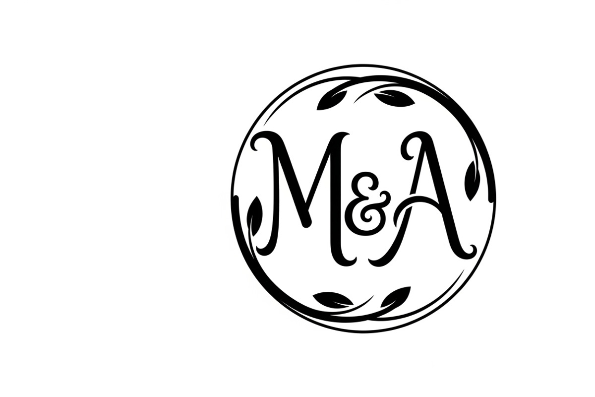 couple initial circle monogram, an Illustration by Amazin_art (Photo 26 of 31)