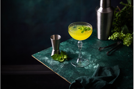 Tropical yellow lemon cocktail on, a Food & Drink Photo by Yulia Furman