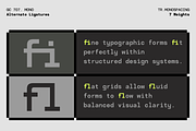 GC 707 Mono - Modern Monospace, a Sans Serif Font by Glyphonic (Thumbnail 4 of 16)
