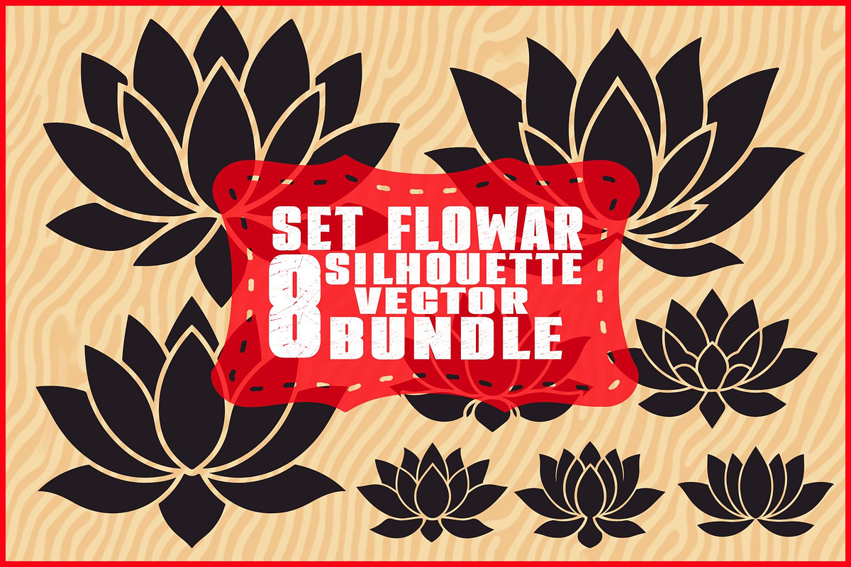 Elegant Flower Clipart Bundle, an Illustration by Gfx_Store (Photo 1 of 9)
