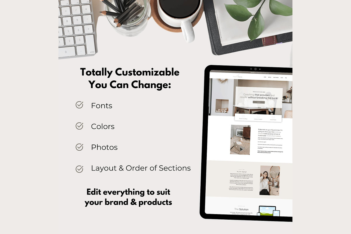 Systeme.io Neutral Sands Blog, a Landing Page Template by Hayley's Digital Hub (Photo 4 of 10)