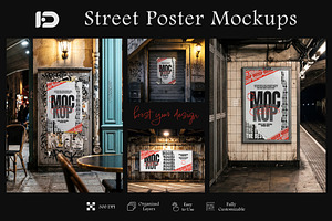 Street Poster Mockup Set