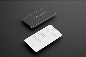 Golden Black Business Card Template