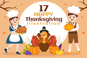 17 Happy Thanksgiving Illustration