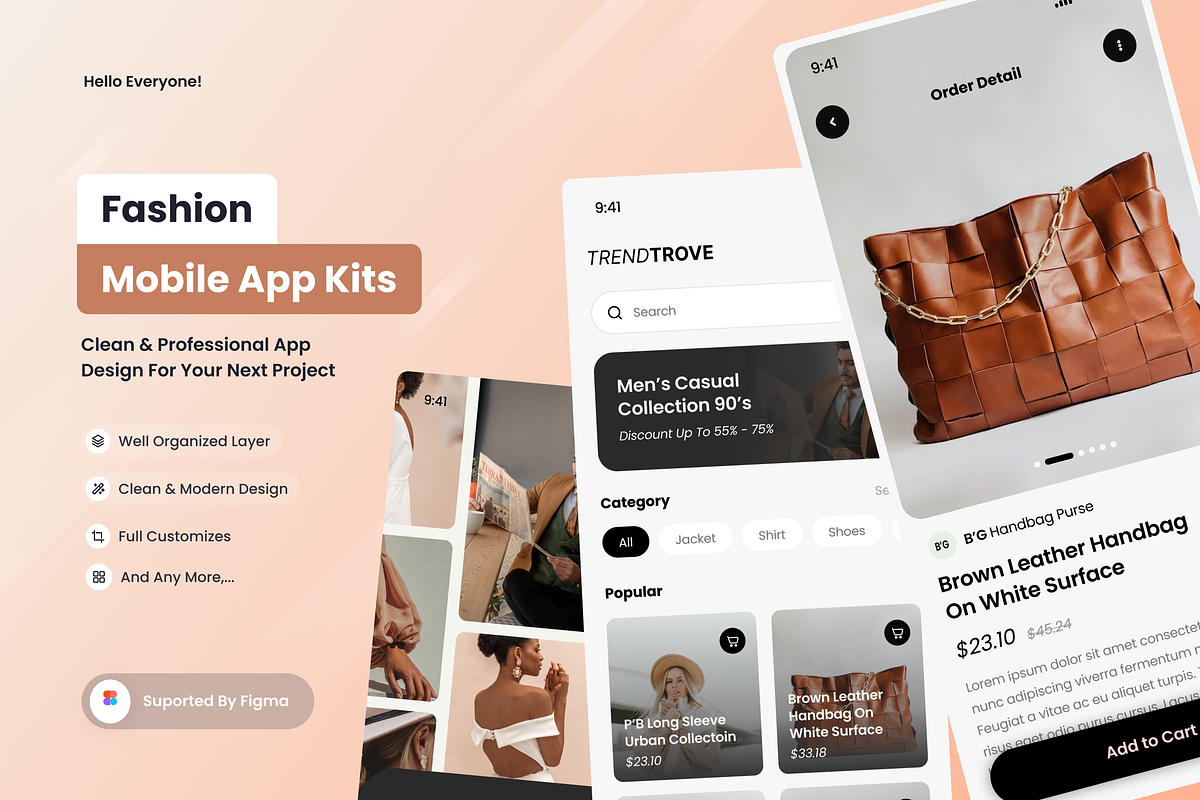 Varety - Fashion Mobile Apps, an UI Kit Template by SquidPixey (Photo 1 of 3)