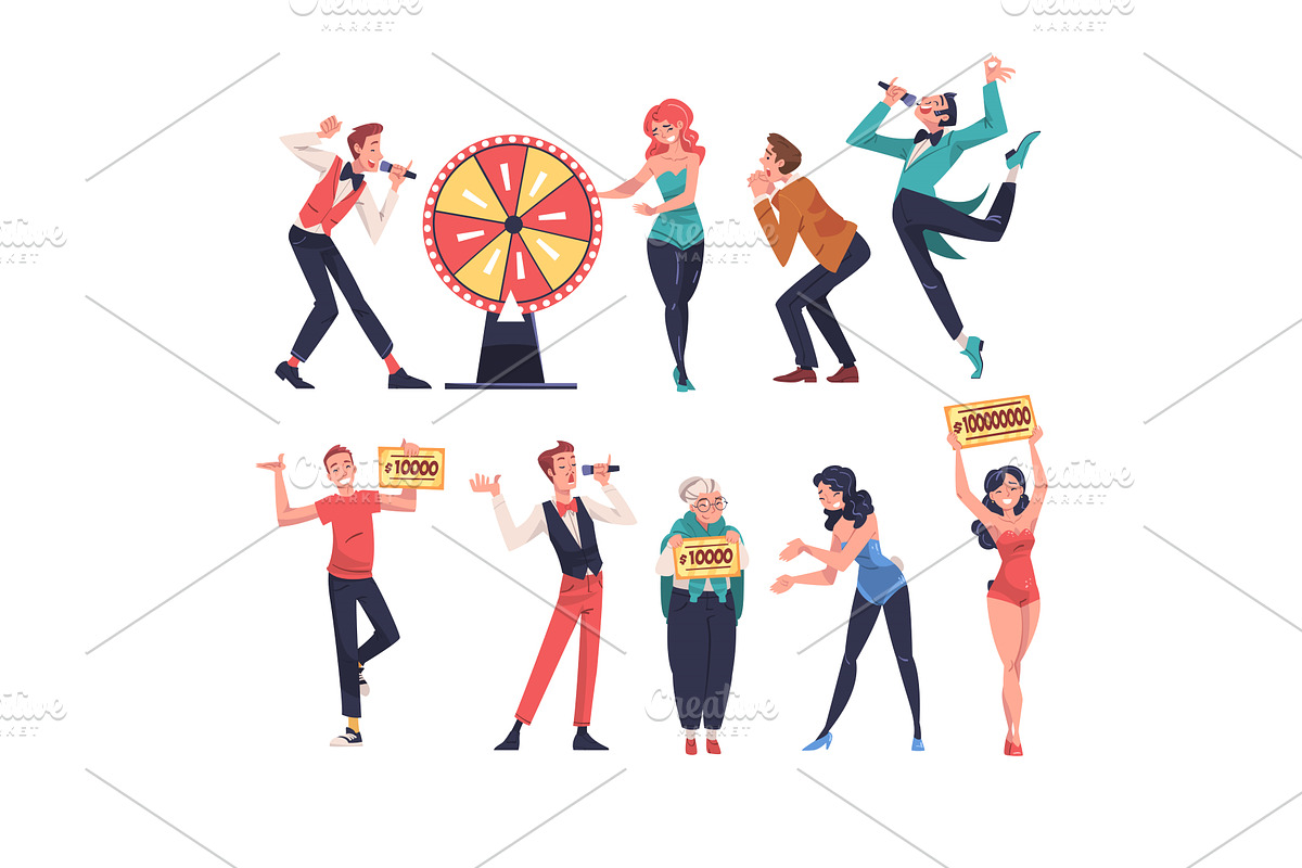 Happy People Character Cheering, a Person Illustration by TopVectors