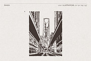 Riyadh Cityscape Vector Sketches, a Work Illustration by TheMountBirdStudio (Thumbnail 3 of 7)