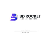 Modern Gradient Letter B with Rocket, a Branding & Logo Template by Artnivora.Std (Thumbnail 1 of 3)
