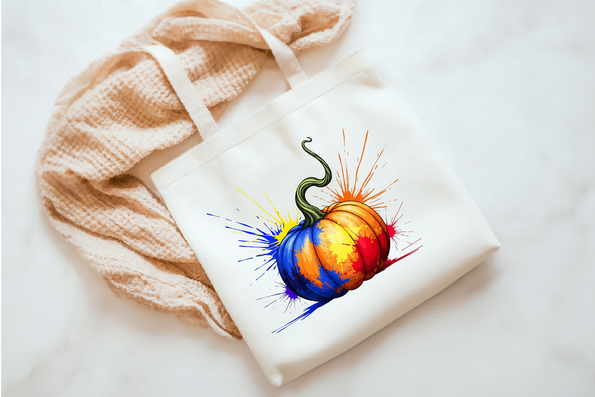 Watercolor Pumpkin Design, an Illustration by Watercolor design (Photo 3 of 3)