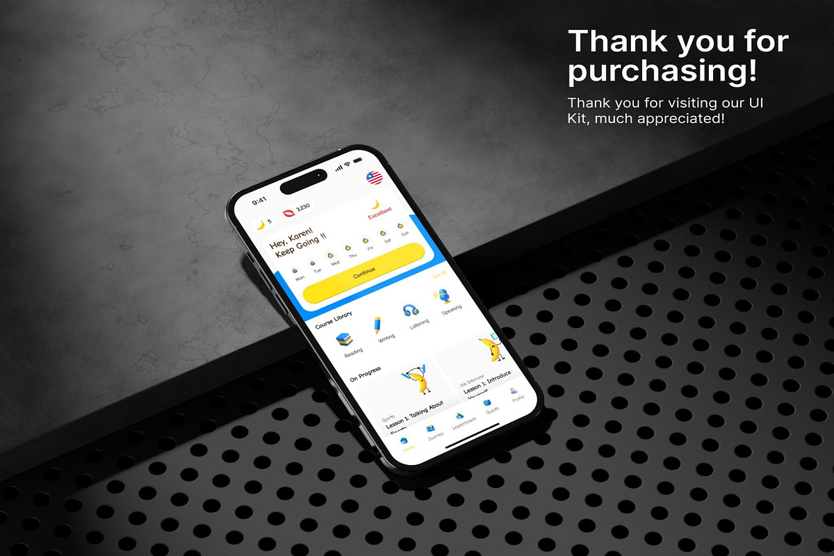 Banano Language Learning App UI Kit, an UI Kit Template by Lumina_ui_ux202 (Photo 8 of 8)