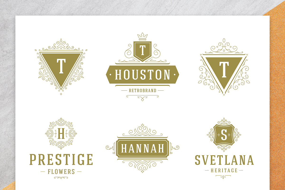 36 Luxury Ornament Logos, a Branding & Logo Template by Vasya Kobelev (Photo 7 of 14)