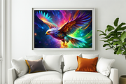 Vibrant Eagle Print, an Animal Illustration by ZobaDepot (Thumbnail 2 of 4)