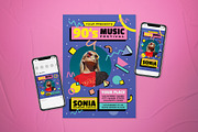 90's Music Flyer Set, a Flyer Template by The Good Store (Thumbnail 1 of 2)