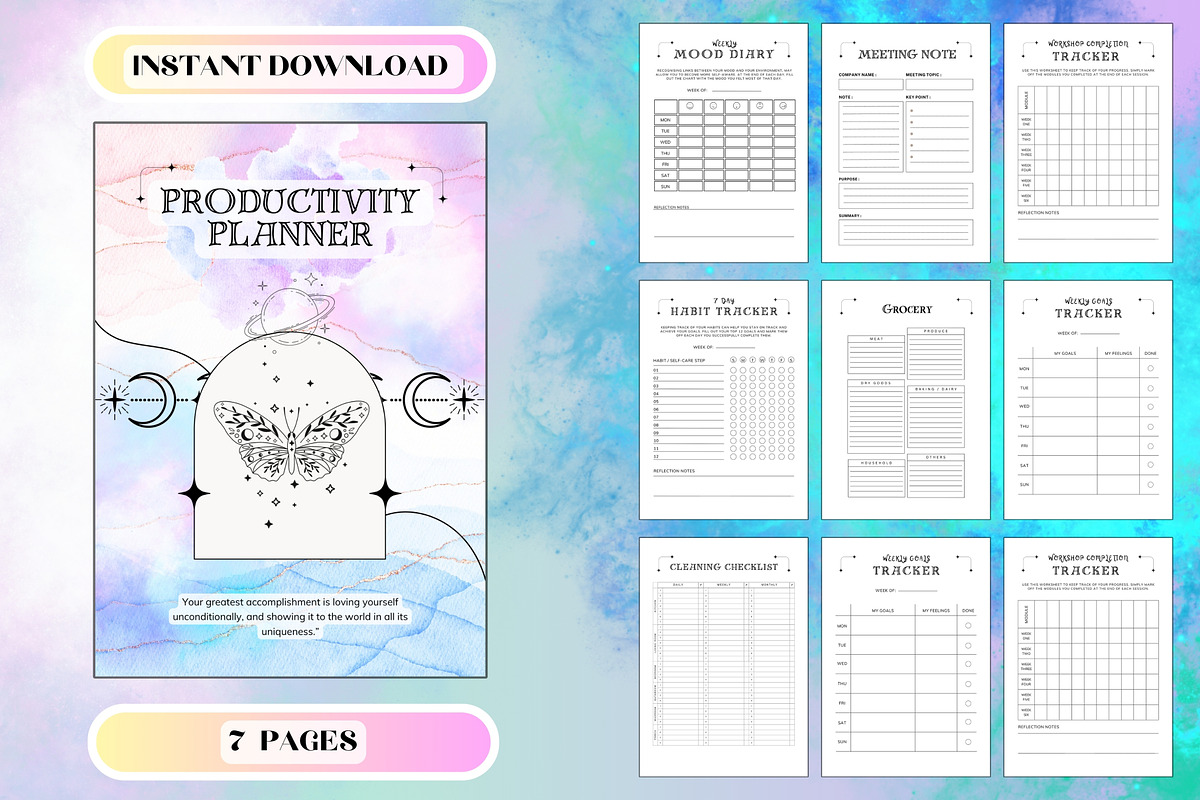 Manifestation And Gratitude Journal, a Stationery Template by Tas Creative Studio (Photo 6 of 10)