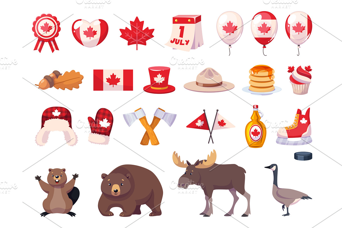 Canada day elements. North America, an Object Illustration by YummyBuum