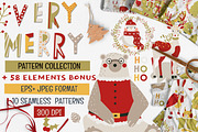 Very merry. Xmas patterns, a Pattern Graphic by Lineli (Thumbnail 1 of 11)
