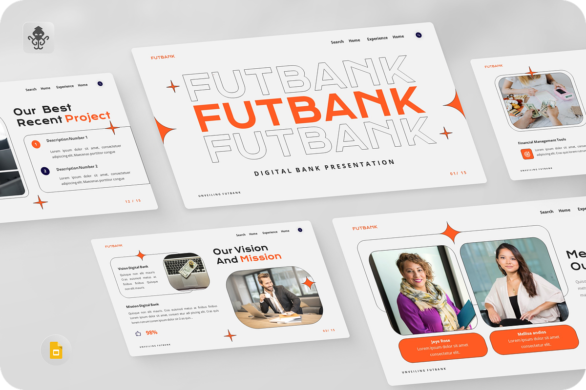 Futbank Digital Banking Google Slide, a Presentation Template by SquidPixey (Photo 1 of 6)