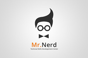 Mr.Nerd Logo Template