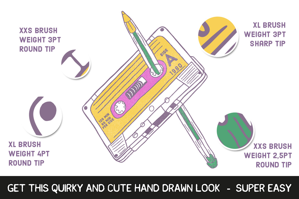 SALE - Line Art Ink Brushes preview 4