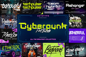 Cyberpunk Font Bundle