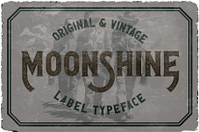 Moonshine Vintage Label Font