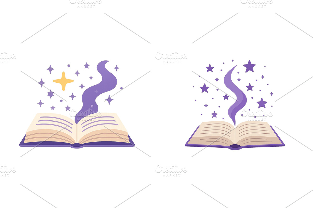 Open books with magical elements and, an Education Illustration by ZinetroN
