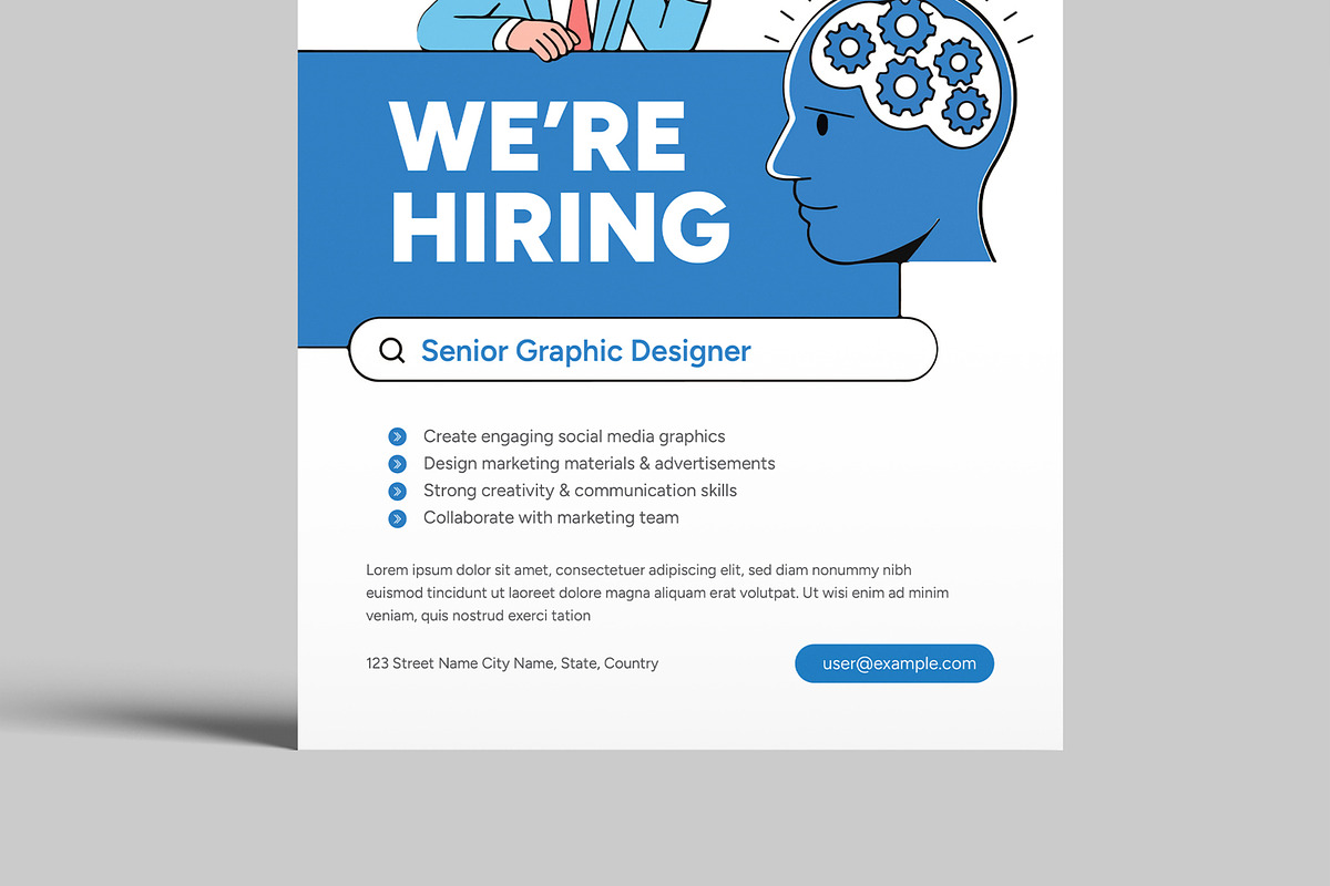 Job Hiring Flyer template, a Print Template by MightyDesign (Photo 5 of 8)