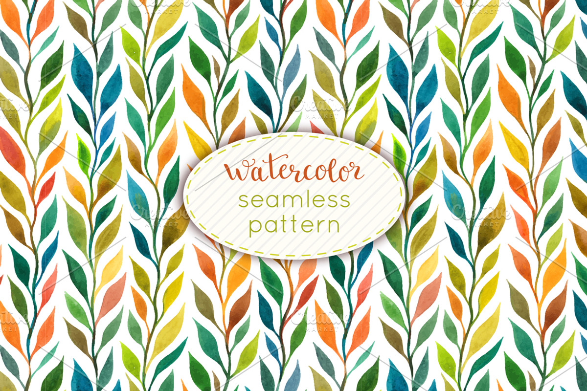 Watercolor seamless pattern, a Pattern Graphic by IreneArt illustrations (Photo 1 of 2)