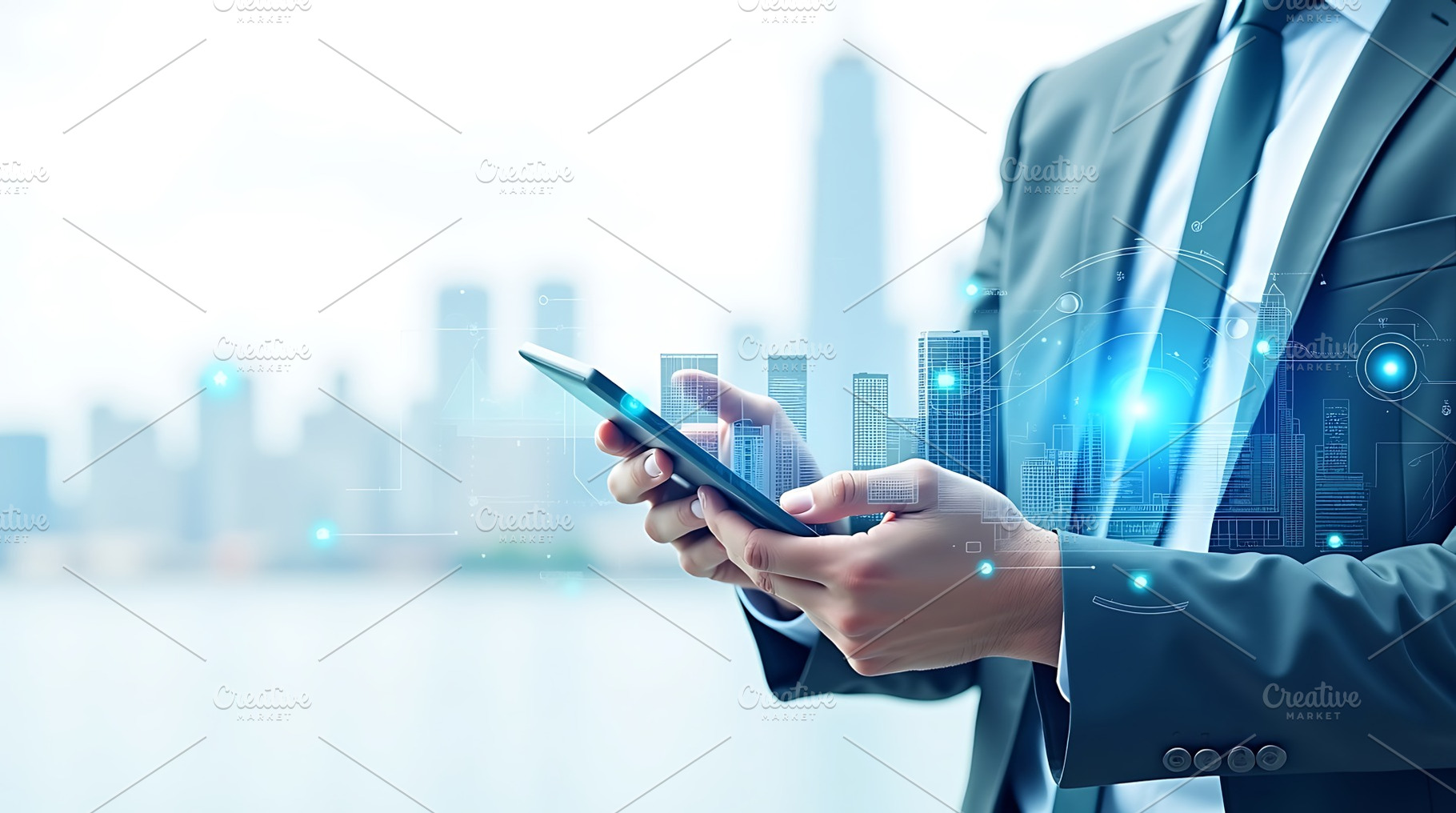 Businessman using smartphone for, a Business Photo by Artonix