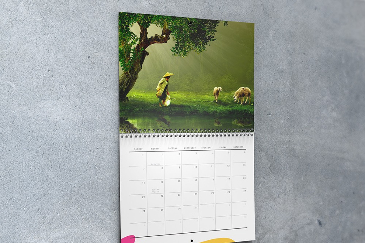 8.511 Wall Calendar Mockups, a Mockup by Vectogravic Design (Photo 4 of 8)