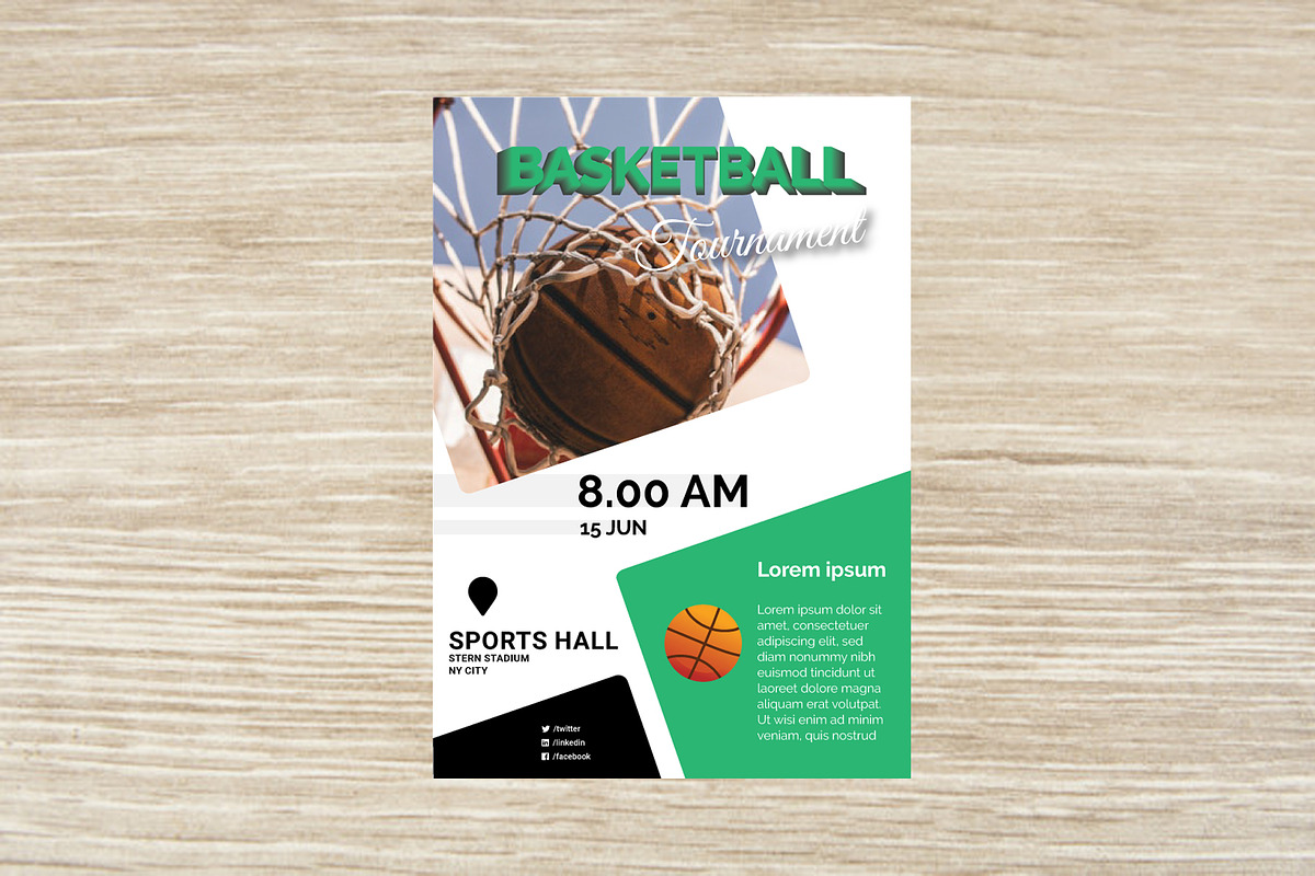 Basketball Sports Flyer, a Flyer Template by PenciGraphics (Photo 2 of 2)