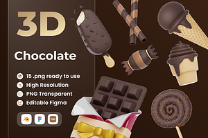 Chocolate 3D Illustration