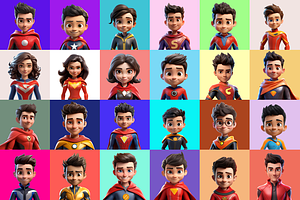 125 Animoji - Children Superhero