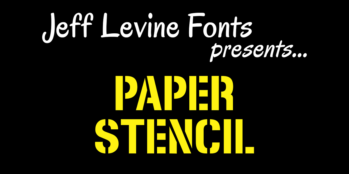 Paper Stencil JNL, a Sans Serif Font by Jeff Levine Fonts