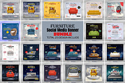 Furniture Social Media Banner Design, a Marketing Template by Photoshop Action (Thumbnail 1 of 26)