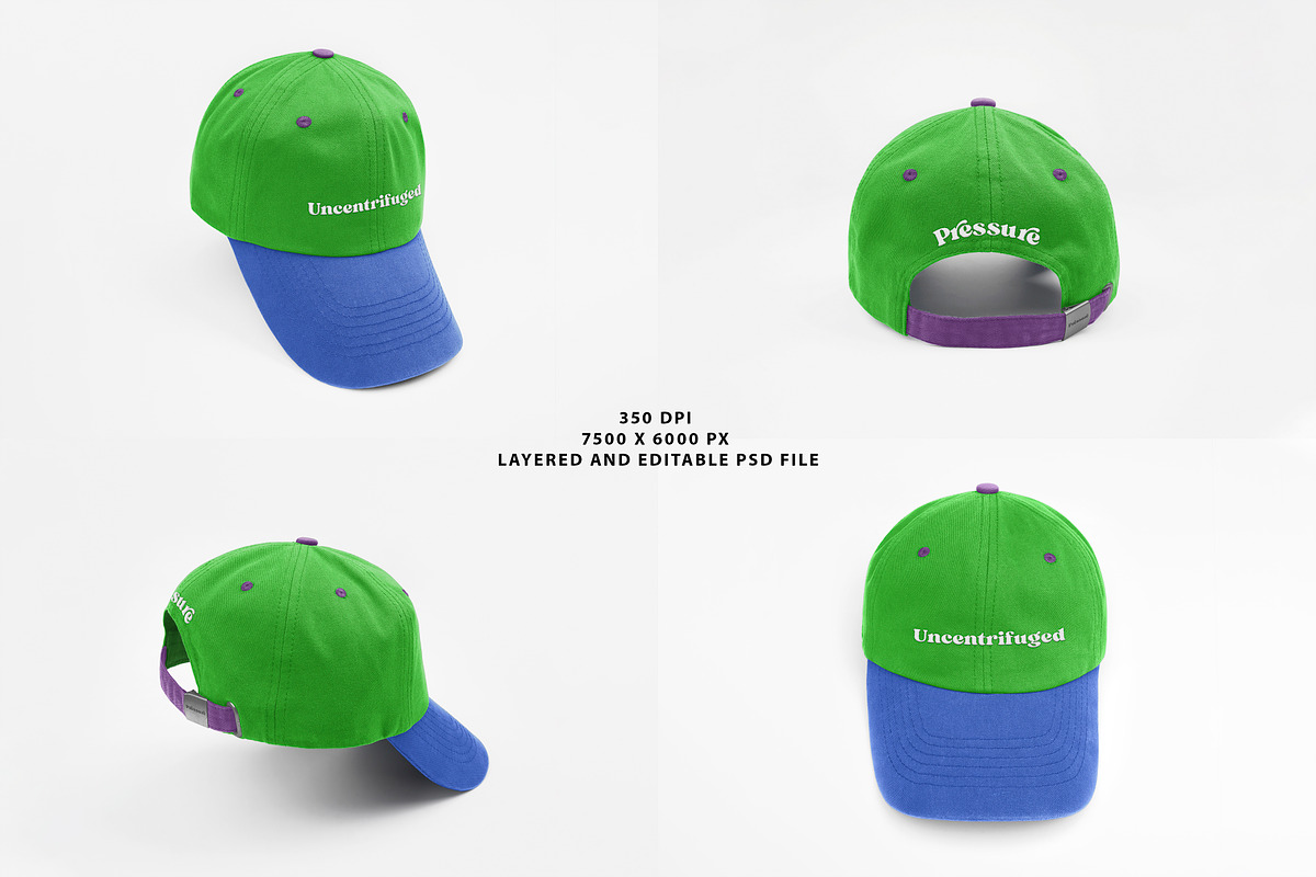 Realistic Polo Caps Mockup 2, a Hat Mockup by Uncentrifuged Pressure (Photo 3 of 19)